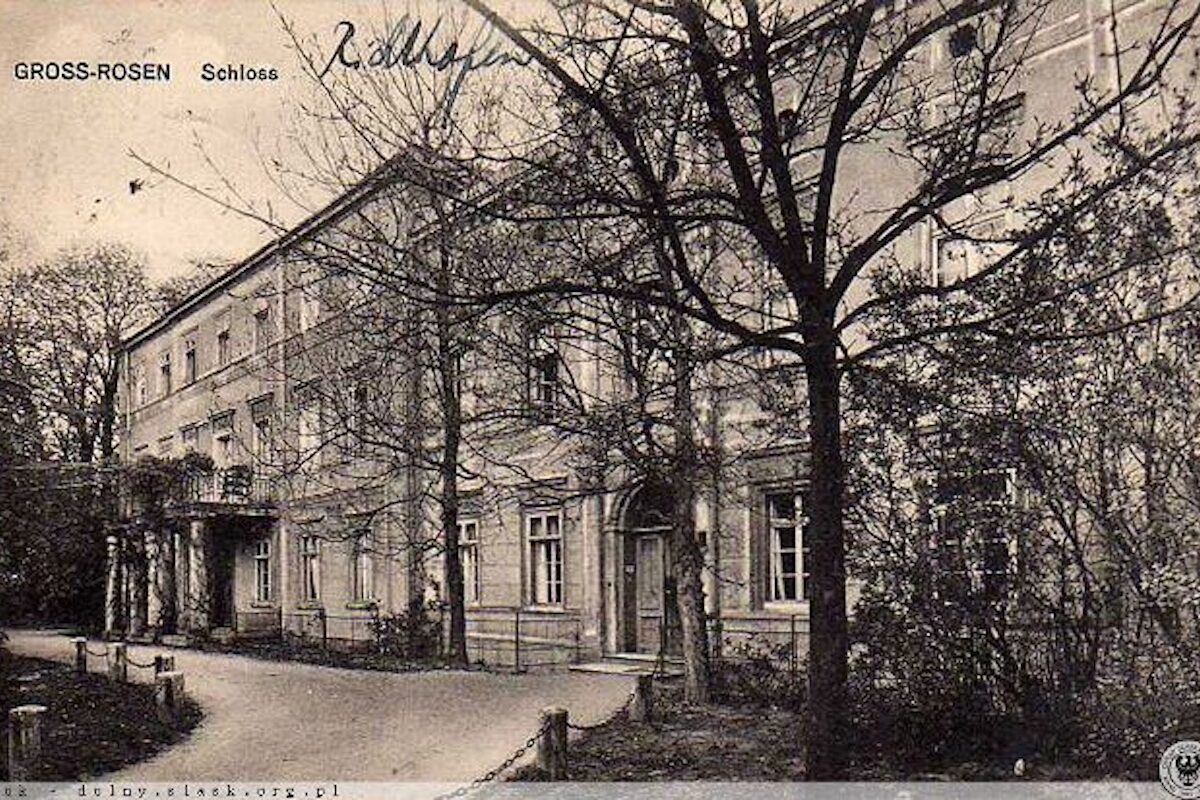 archiwalna fotografia majątku von Richthofenów w Rogoźnicy Wielkiej