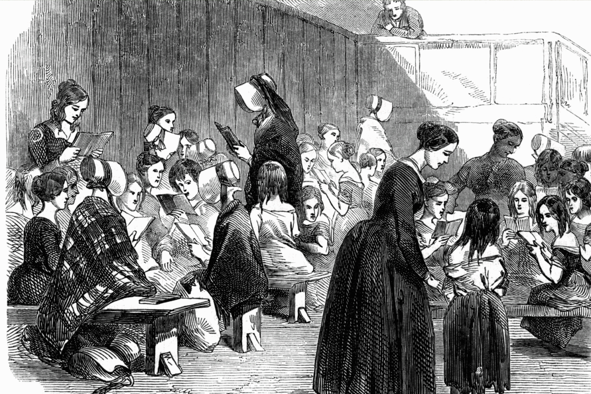 rycina uczniowie w szkole